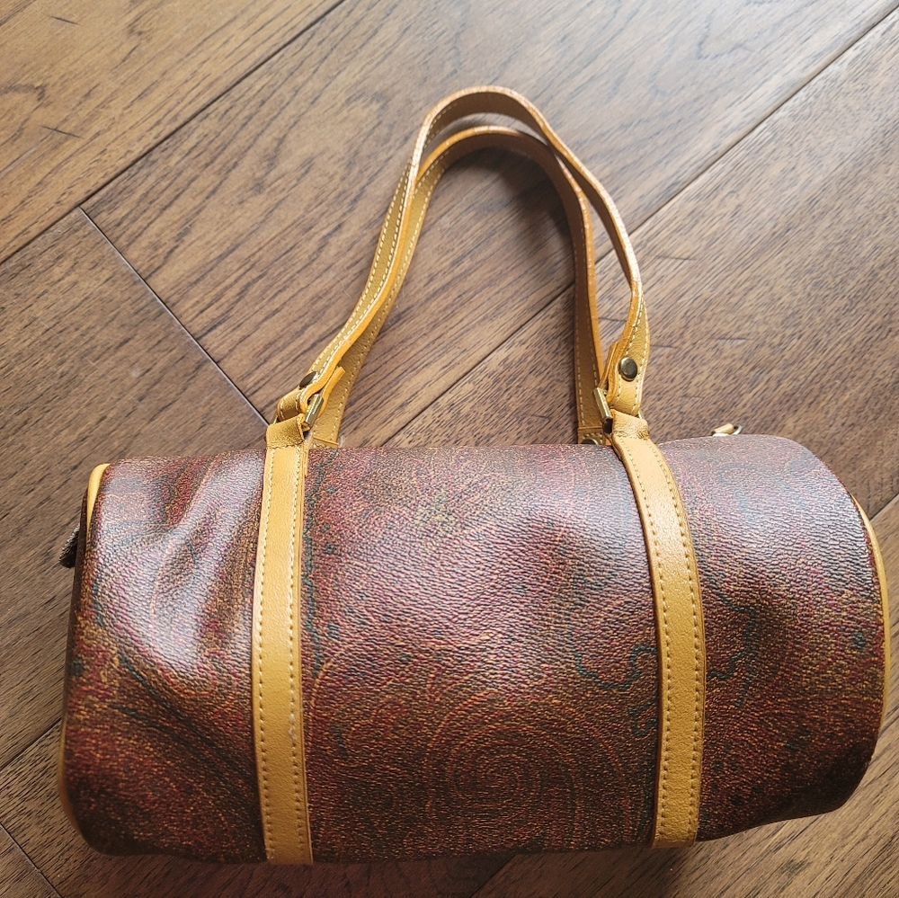 Elegant Brown Mini Duffel Bag